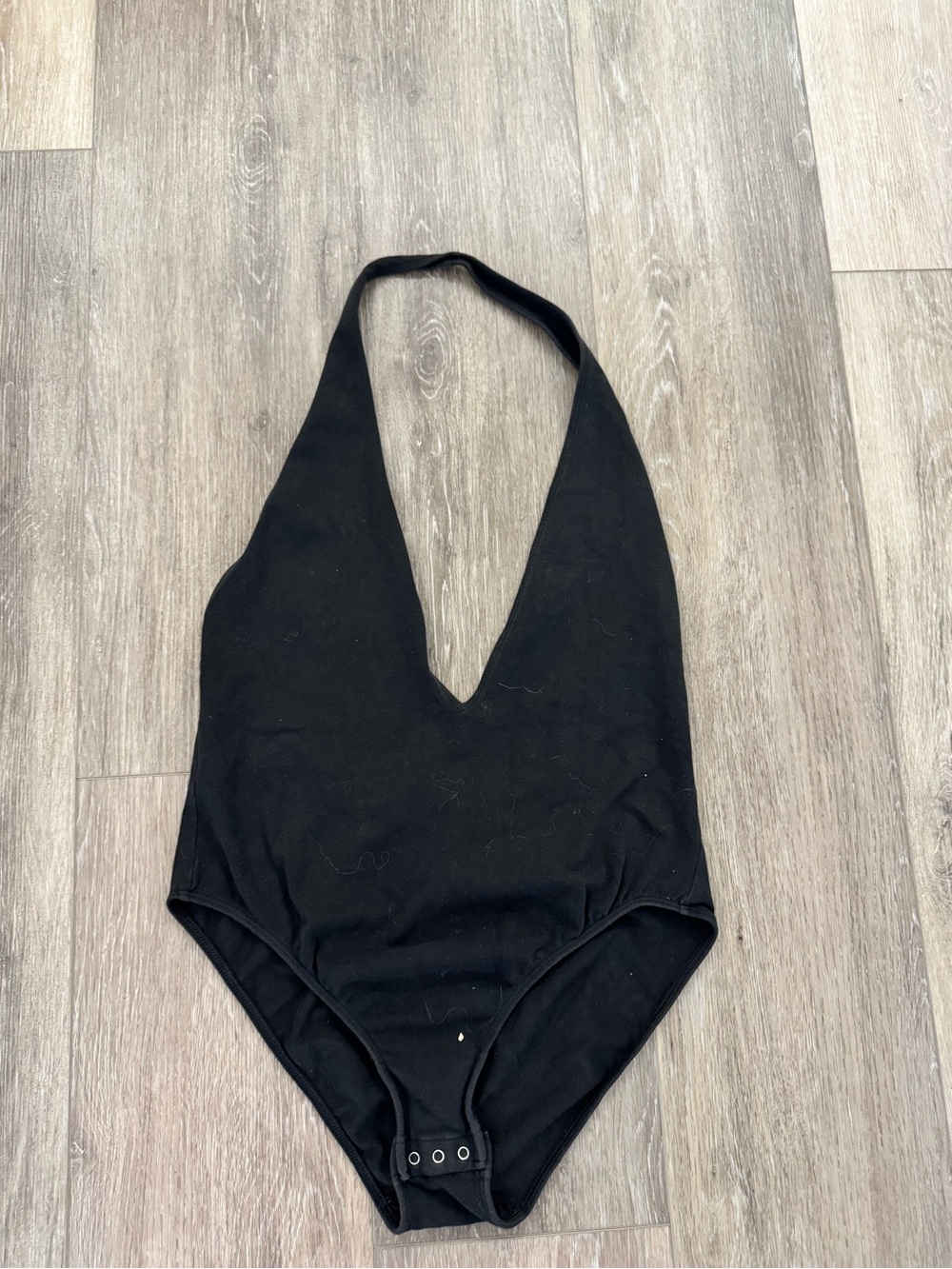 Victoria's Secret Black Halter-Style Bodysuit
